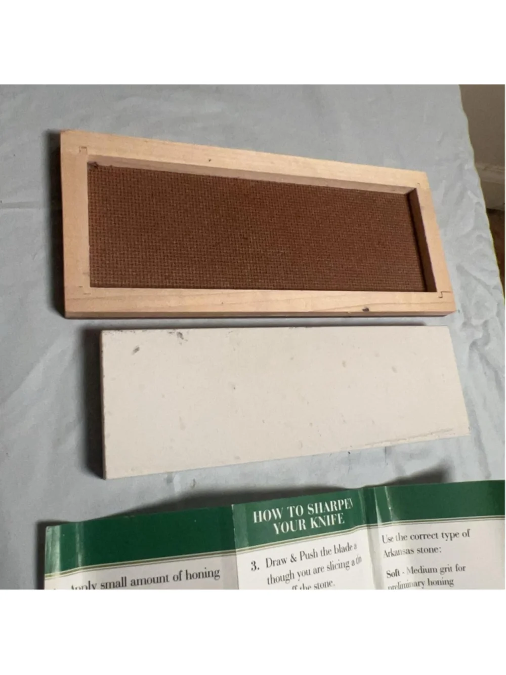 Best Sharpening Stones Hard Arkansas Knife Stone Brown Wood Box Manual Oil